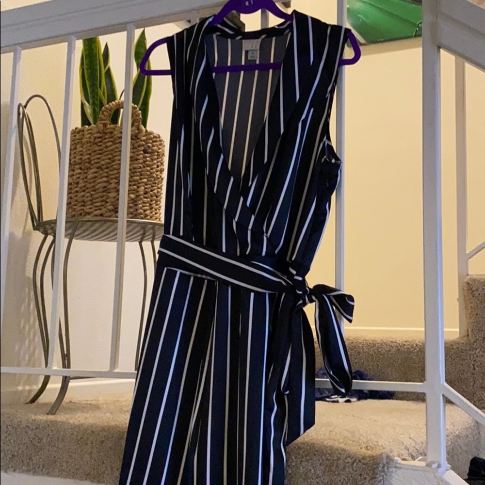 Striped Dressy Jumpsuit